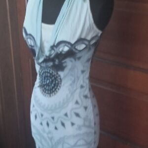 Light Blue Cowl neckline Midi Dress🦋Roberta Scarpa